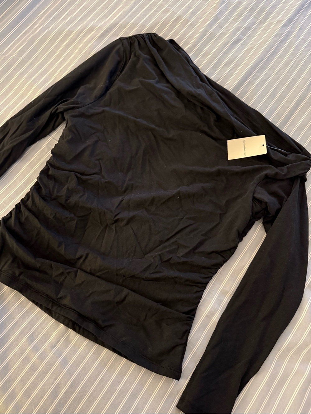 Abercrombie & Fitch Black Long-Sleeve off the shoulder Women's shirt